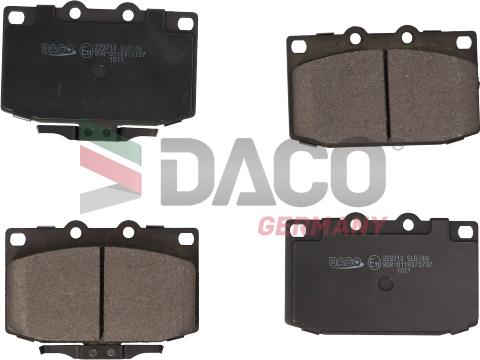 DACO Germany 323213 - Тормозные колодки, дисковые, комплект autospares.lv