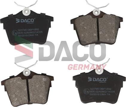 DACO Germany 323745 - Тормозные колодки, дисковые, комплект autospares.lv