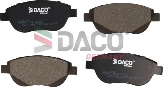 DACO Germany 323740 - Тормозные колодки, дисковые, комплект autospares.lv