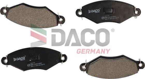 DACO Germany 323735 - Тормозные колодки, дисковые, комплект autospares.lv