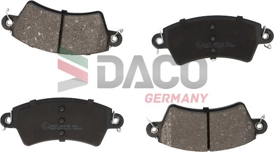 DACO Germany 323736 - Тормозные колодки, дисковые, комплект autospares.lv