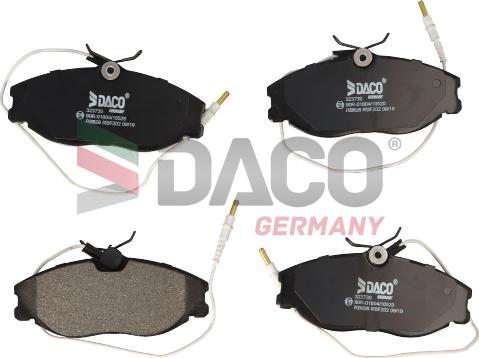 DACO Germany 323730 - Тормозные колодки, дисковые, комплект autospares.lv