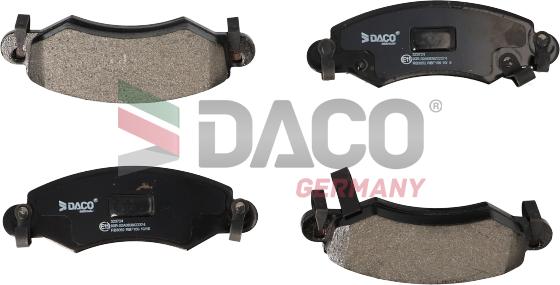 DACO Germany 323724 - Тормозные колодки, дисковые, комплект autospares.lv