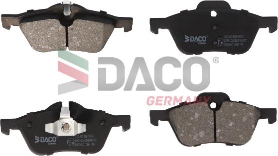 DACO Germany 322417 - Тормозные колодки, дисковые, комплект autospares.lv