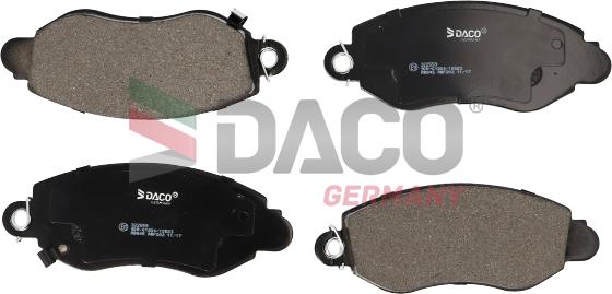 DACO Germany 322559 - Тормозные колодки, дисковые, комплект autospares.lv