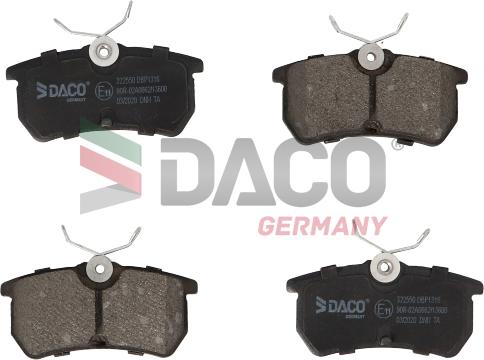 DACO Germany 322550 - Тормозные колодки, дисковые, комплект autospares.lv