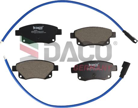 DACO Germany 322563 - Тормозные колодки, дисковые, комплект autospares.lv