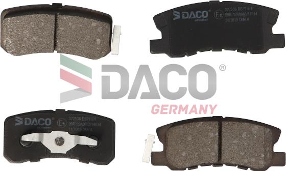 DACO Germany 322536 - Тормозные колодки, дисковые, комплект autospares.lv