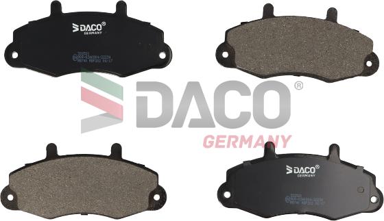 DACO Germany 322521 - Тормозные колодки, дисковые, комплект autospares.lv