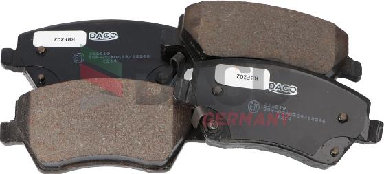 DACO Germany 322619 - Тормозные колодки, дисковые, комплект autospares.lv