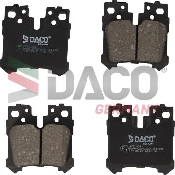 DACO Germany 322101 - Тормозные колодки, дисковые, комплект autospares.lv