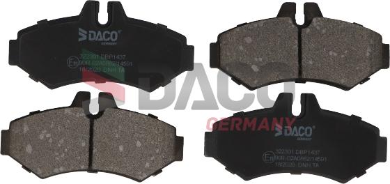 DACO Germany 322301 - Тормозные колодки, дисковые, комплект autospares.lv