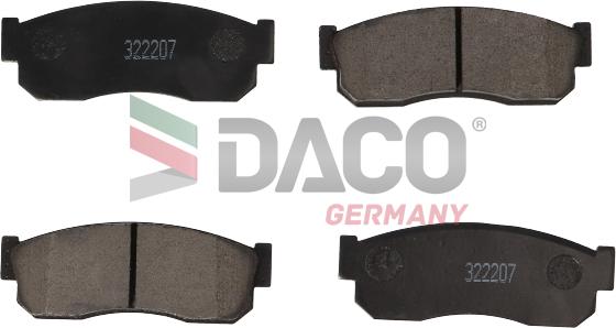 DACO Germany 322207 - Тормозные колодки, дисковые, комплект autospares.lv