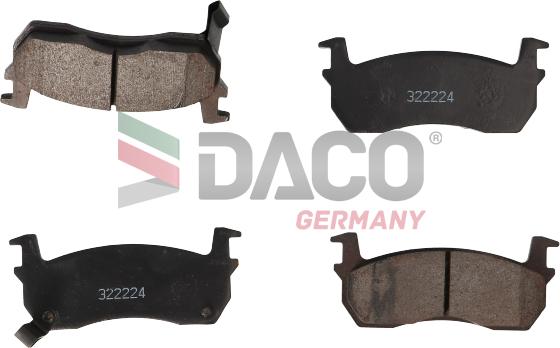 DACO Germany 322224 - Тормозные колодки, дисковые, комплект autospares.lv