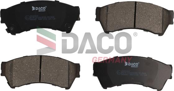 DACO Germany 322222 - Тормозные колодки, дисковые, комплект autospares.lv