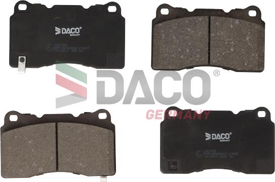 DACO Germany 322705 - Тормозные колодки, дисковые, комплект autospares.lv