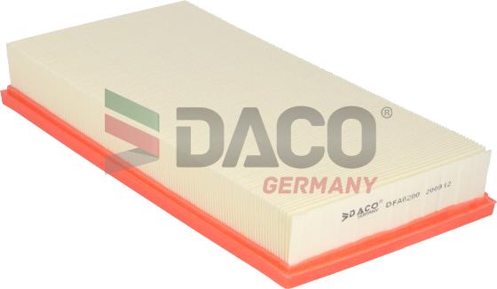 DACO Germany DFA0200 - Воздушный фильтр, двигатель autospares.lv