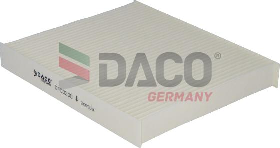 DACO Germany DFC0200 - Фильтр воздуха в салоне autospares.lv