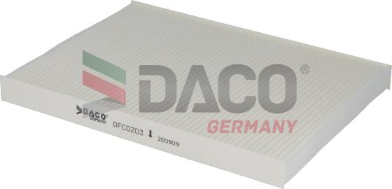 DACO Germany DFC0203 - Фильтр воздуха в салоне autospares.lv
