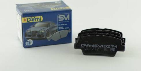 Dafmi D274SM - Тормозные колодки, дисковые, комплект autospares.lv