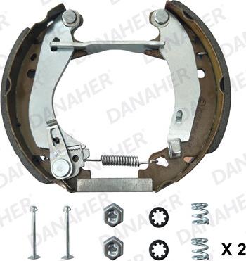 Danaher 110.10591C - Комплект тормозных колодок, барабанные autospares.lv