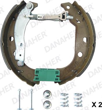 Danaher 110.10727A - Комплект тормозных колодок, барабанные autospares.lv