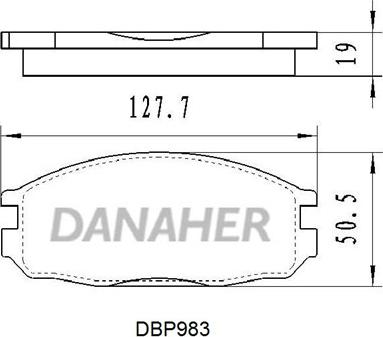 Danaher DBP983 - Тормозные колодки, дисковые, комплект autospares.lv