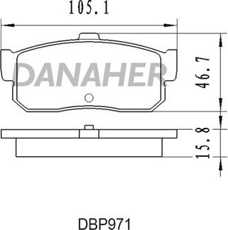 Danaher DBP971 - Тормозные колодки, дисковые, комплект autospares.lv