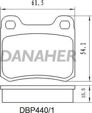 Danaher DBP440/1 - Тормозные колодки, дисковые, комплект autospares.lv