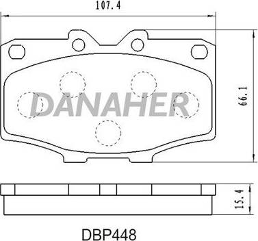 Danaher DBP448 - Тормозные колодки, дисковые, комплект autospares.lv