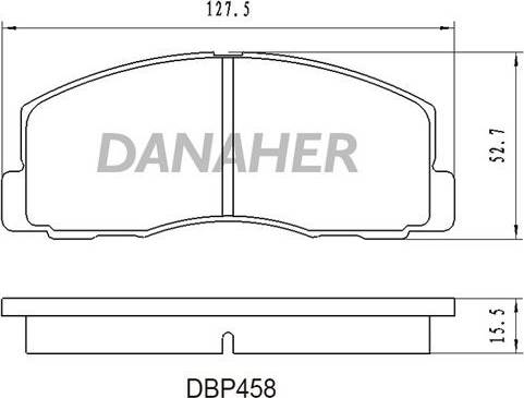 Danaher DBP458 - Тормозные колодки, дисковые, комплект autospares.lv