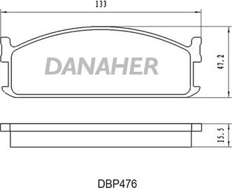 Danaher DBP476 - Тормозные колодки, дисковые, комплект autospares.lv