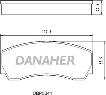 Danaher DBP5044 - Тормозные колодки, дисковые, комплект autospares.lv