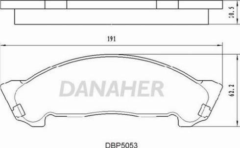 Danaher DBP5053 - Тормозные колодки, дисковые, комплект autospares.lv