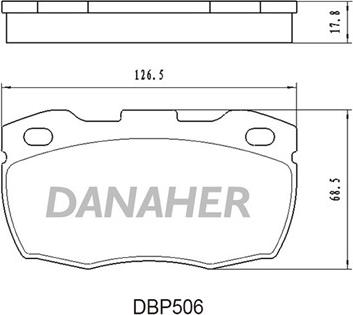 Danaher DBP506 - Тормозные колодки, дисковые, комплект autospares.lv