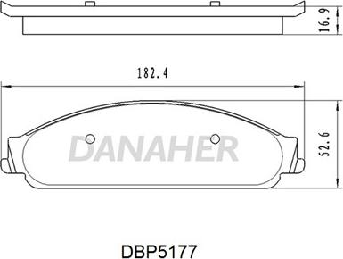 Danaher DBP5177 - Тормозные колодки, дисковые, комплект autospares.lv