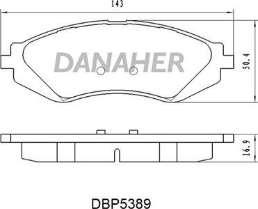 Danaher DBP5389 - Тормозные колодки, дисковые, комплект autospares.lv