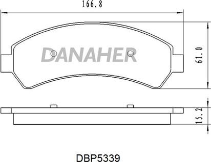 Danaher DBP5339 - Тормозные колодки, дисковые, комплект autospares.lv