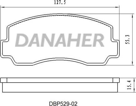 Danaher DBP529-02 - Тормозные колодки, дисковые, комплект autospares.lv