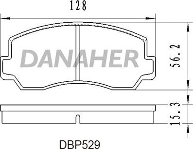 Danaher DBP529 - Тормозные колодки, дисковые, комплект autospares.lv