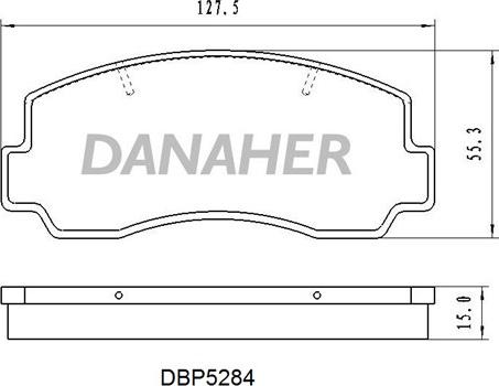 Danaher DBP5284 - Тормозные колодки, дисковые, комплект autospares.lv