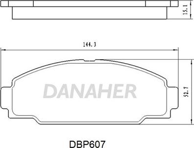 Danaher DBP607 - Тормозные колодки, дисковые, комплект autospares.lv
