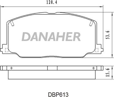 Danaher DBP613 - Тормозные колодки, дисковые, комплект autospares.lv