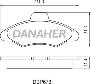 Danaher DBP673 - Тормозные колодки, дисковые, комплект autospares.lv