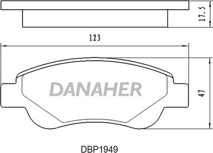 Danaher DBP1949 - Тормозные колодки, дисковые, комплект autospares.lv