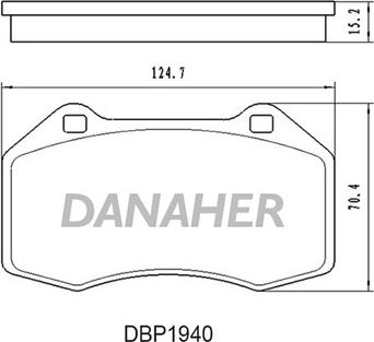 Danaher DBP1940 - Тормозные колодки, дисковые, комплект autospares.lv