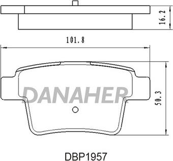 Danaher DBP1957 - Тормозные колодки, дисковые, комплект autospares.lv