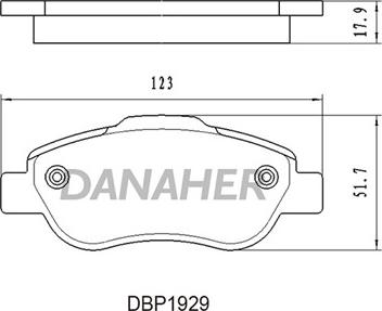 Danaher DBP1929 - Тормозные колодки, дисковые, комплект autospares.lv