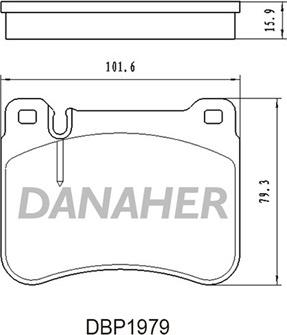 Danaher DBP1979 - Тормозные колодки, дисковые, комплект autospares.lv