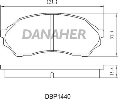 Danaher DBP1440 - Тормозные колодки, дисковые, комплект autospares.lv